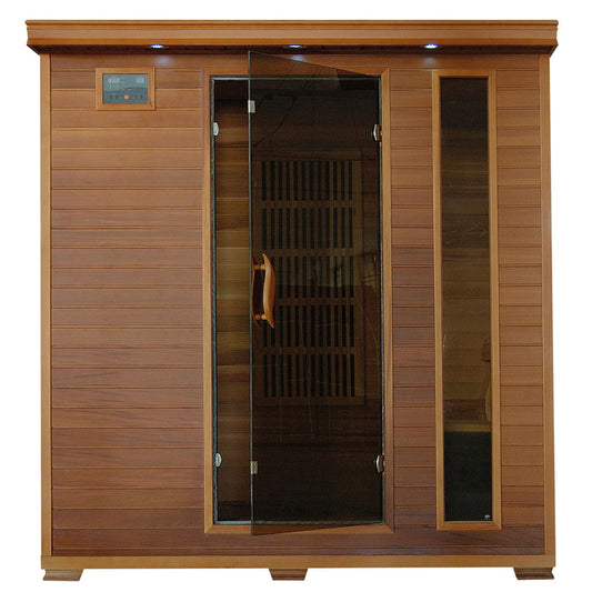 Klondike - 4 Person Cedar Infrared Sauna With Carbon Heaters SA1318