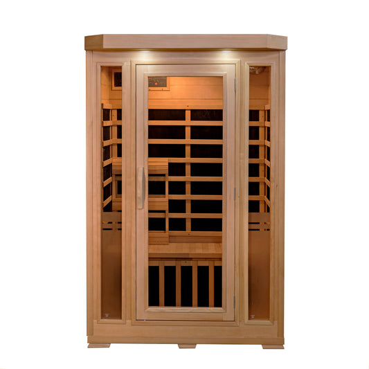 Sonoma 2-Person Hemlock Infrared Sauna with 6 Carbon Heaters