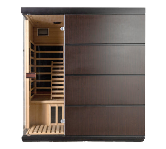 Sirona 3-Person Hemlock Infrared Sauna with 8 Carbon Heaters